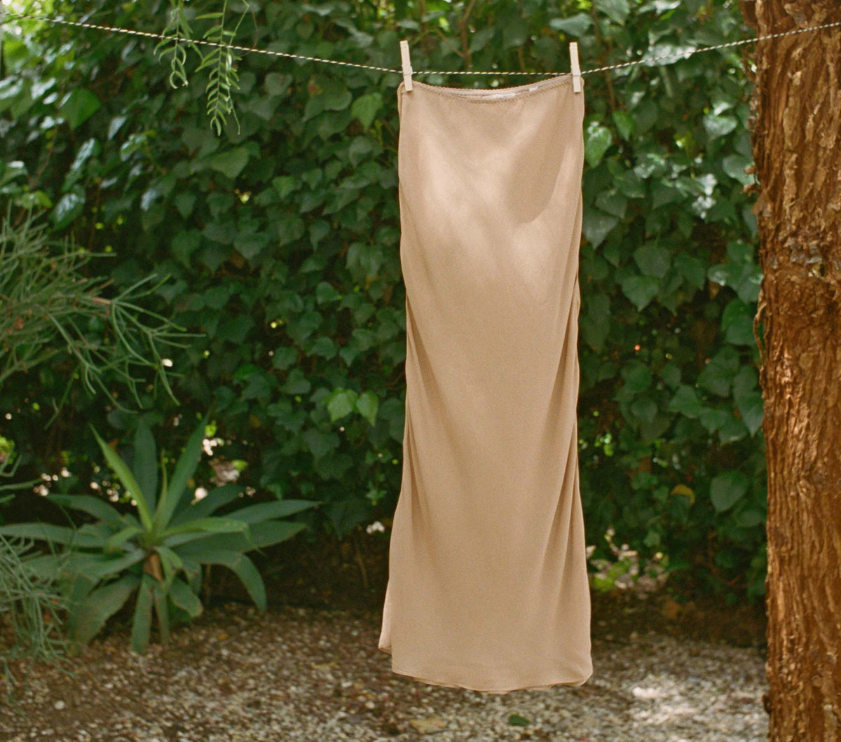 LONG SKIRT SLIP -- SAND DOLLAR