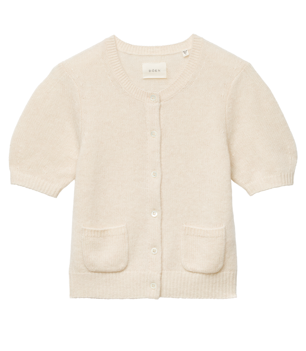 ALESIA CASHMERE CARDIGAN -- DOGWOOD