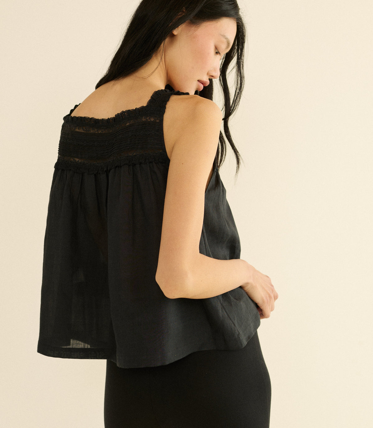 BENITA TOP -- BLACK