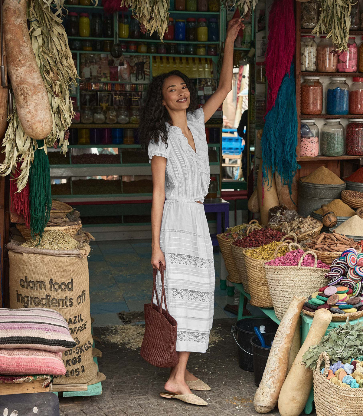 SIDRA SKIRT -- SALT