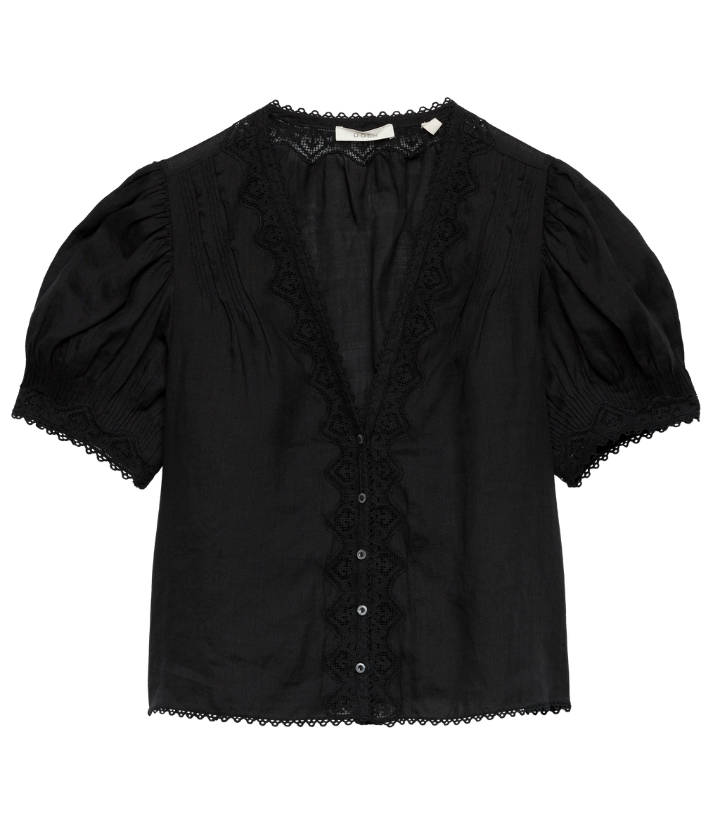 BRIGITTA TOP -- BLACK