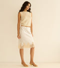 LOUDEN CASHMERE CABLE TOP -- DOGWOOD