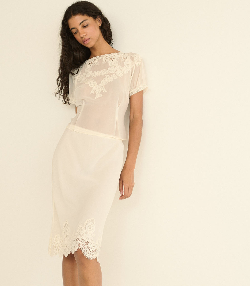 ELOWETTE SKIRT -- SEA SALT