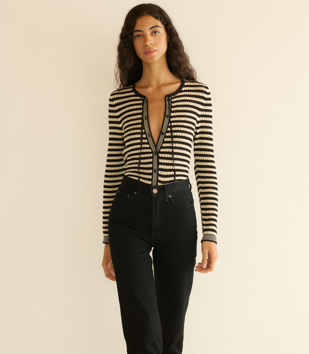 EVERLYN CARDIGAN -- SIDONIE STRIPE