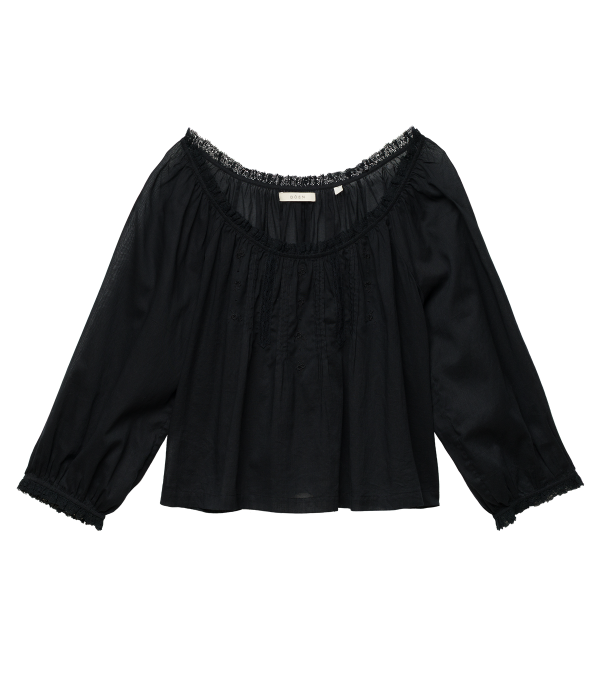 FLORINE TOP -- BLACK