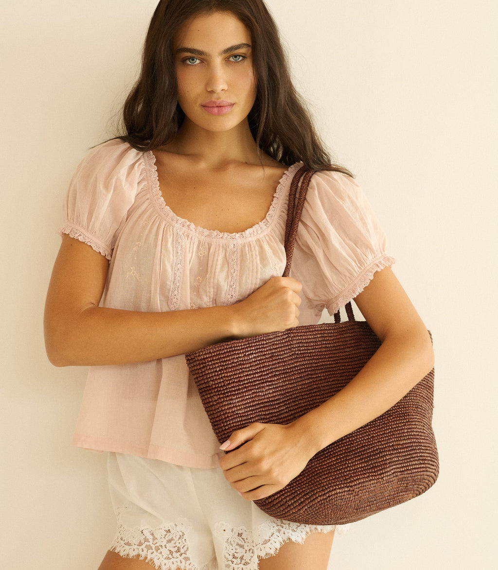FREDERICA TOP -- BLUSH