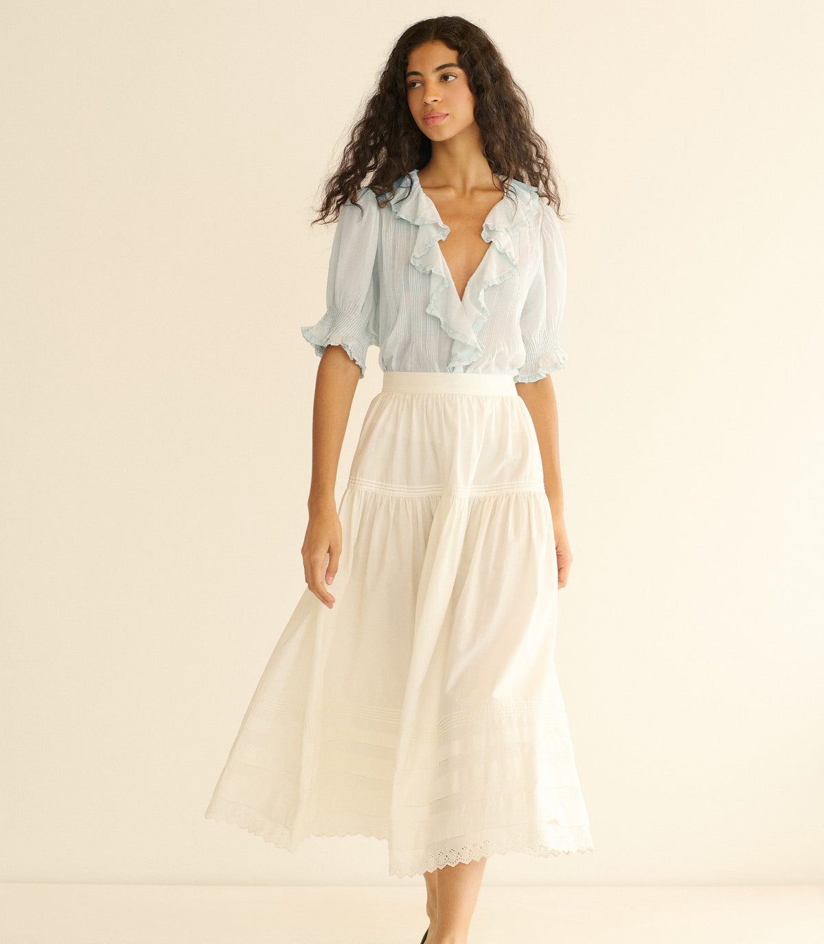 HENRI TOP -- ALICE BLUE