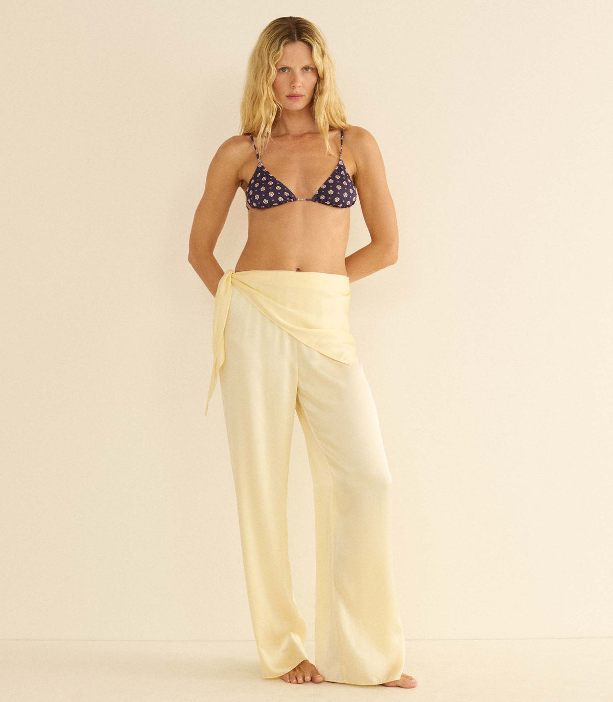 LAVON SCARF PANT -- VANILLA