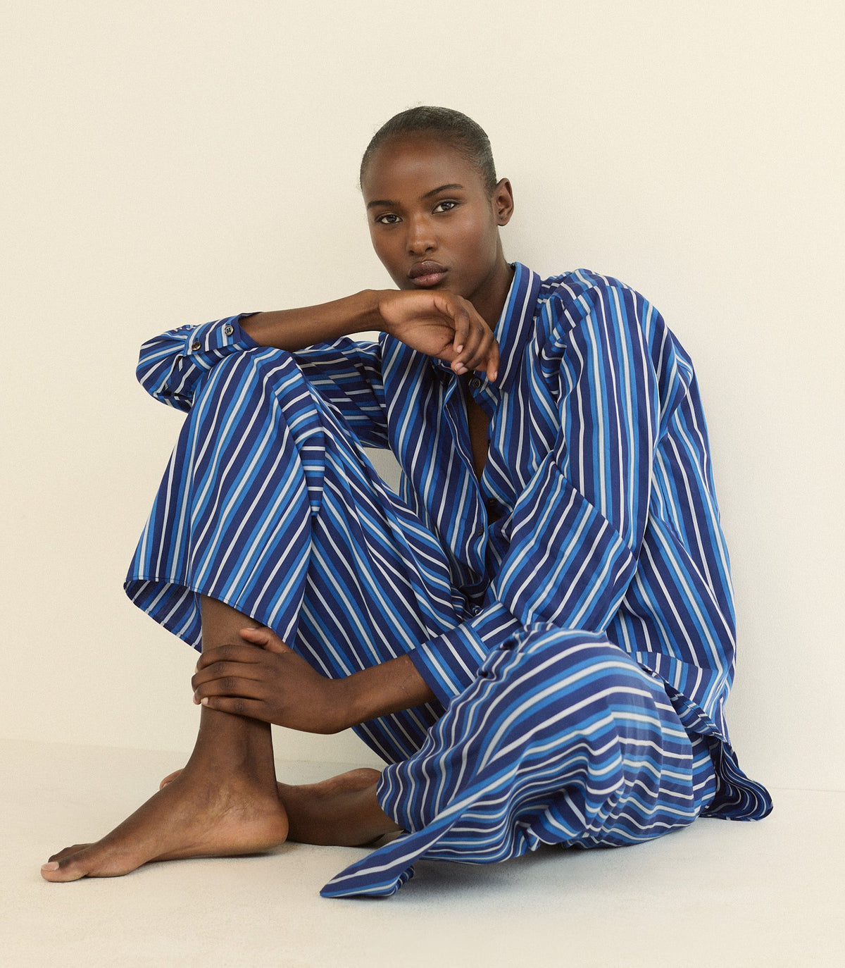 LAVONA DRAWSTRING PANT -- MARCEAU STRIPE