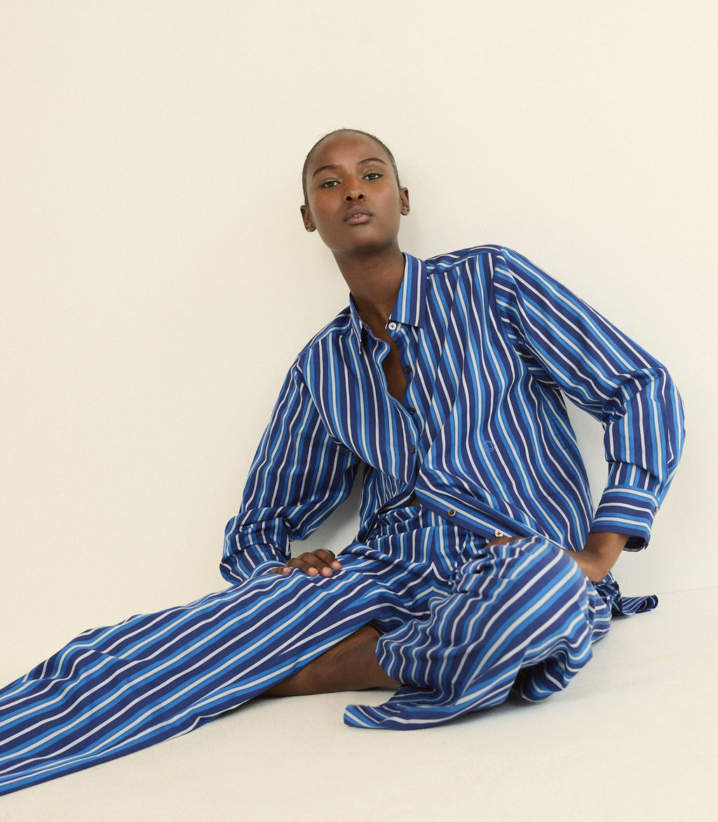 LAVONA DRAWSTRING PANT -- MARCEAU STRIPE