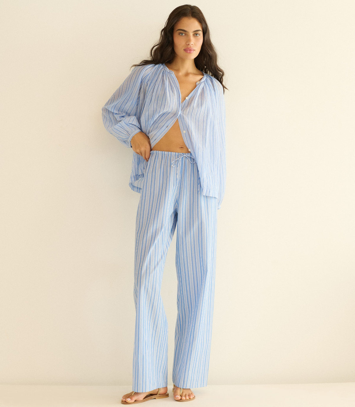 LAVONA DRAWSTRING PANT -- SALERNO STRIPE