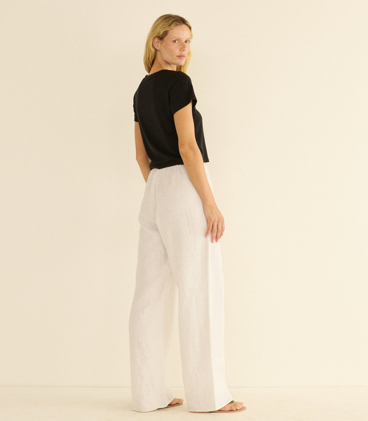 LAVON LINEN PANT -- SALT
