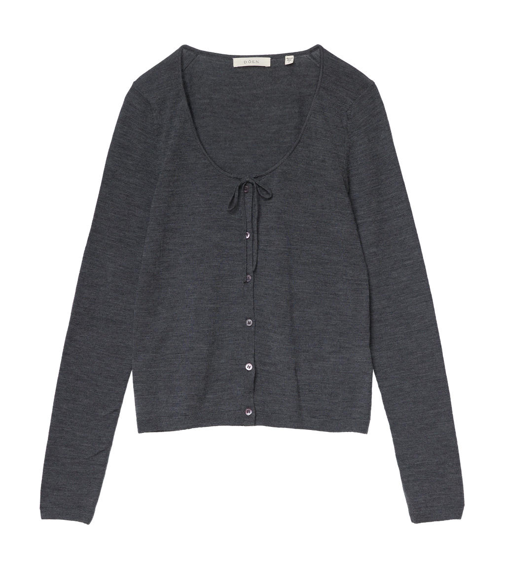 NAIDA CARDIGAN -- CHARCOAL GREY