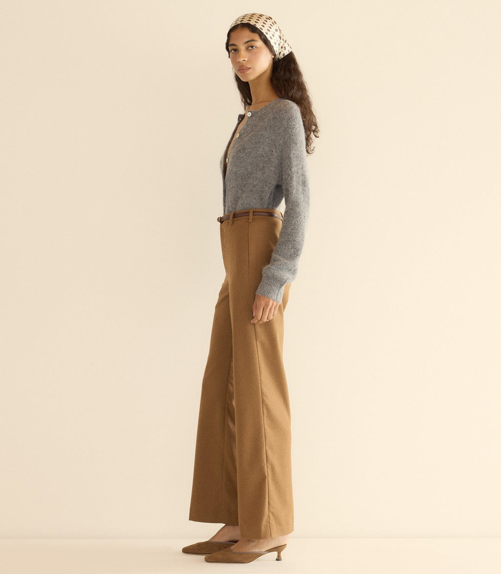 PETRA CARDIGAN -- DARK HEATHER GREY