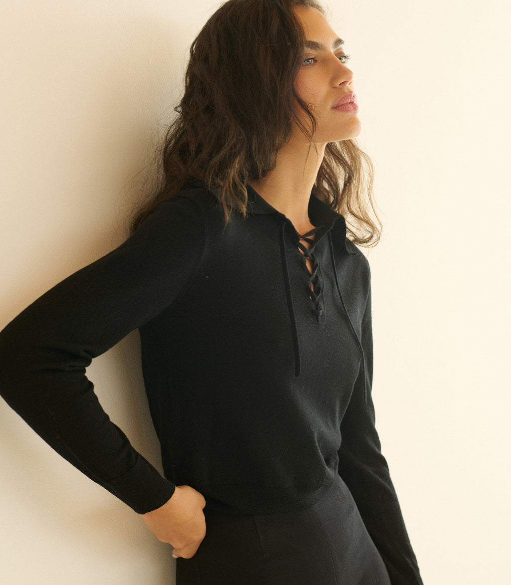 REED SWEATER -- BLACK