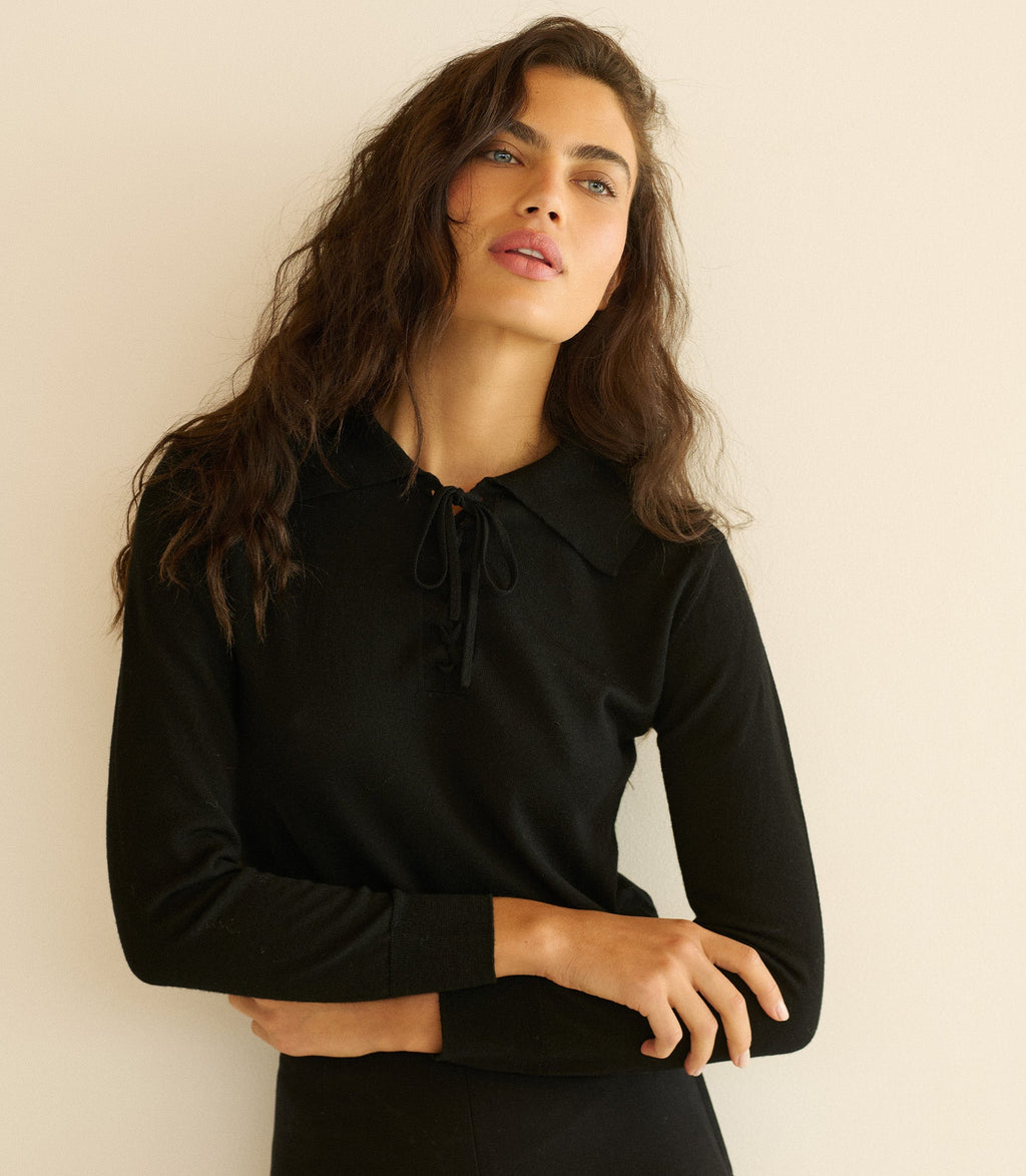 REED SWEATER -- BLACK