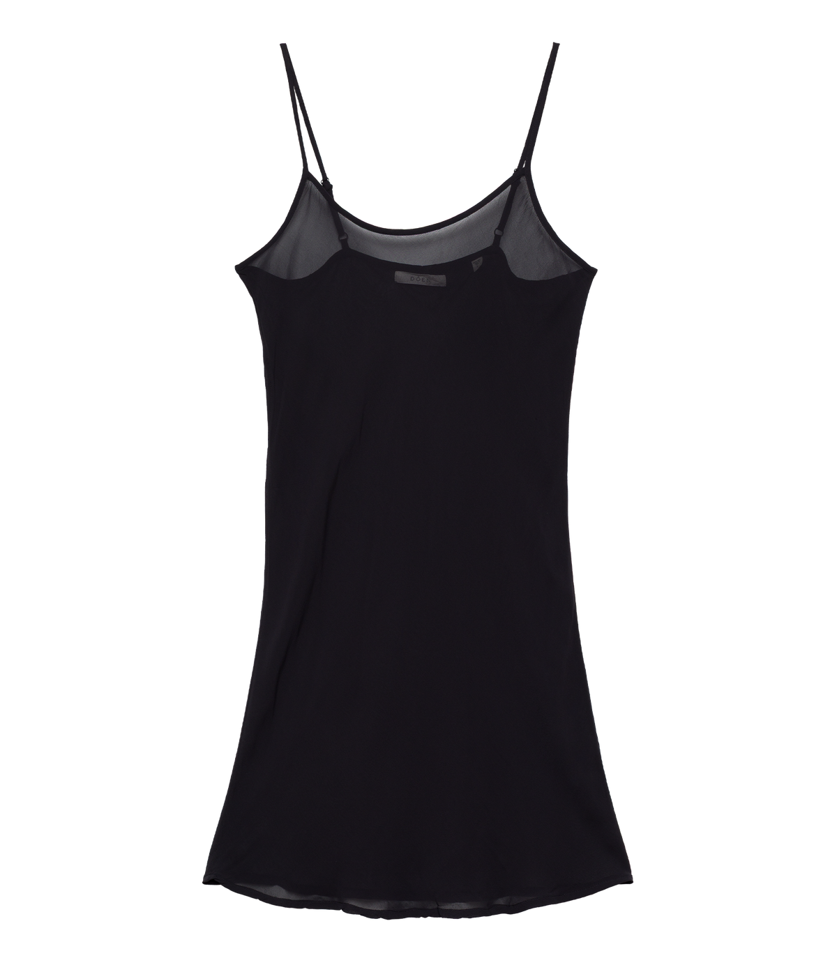SHORT SCOOP NECK SLIP -- BLACK
