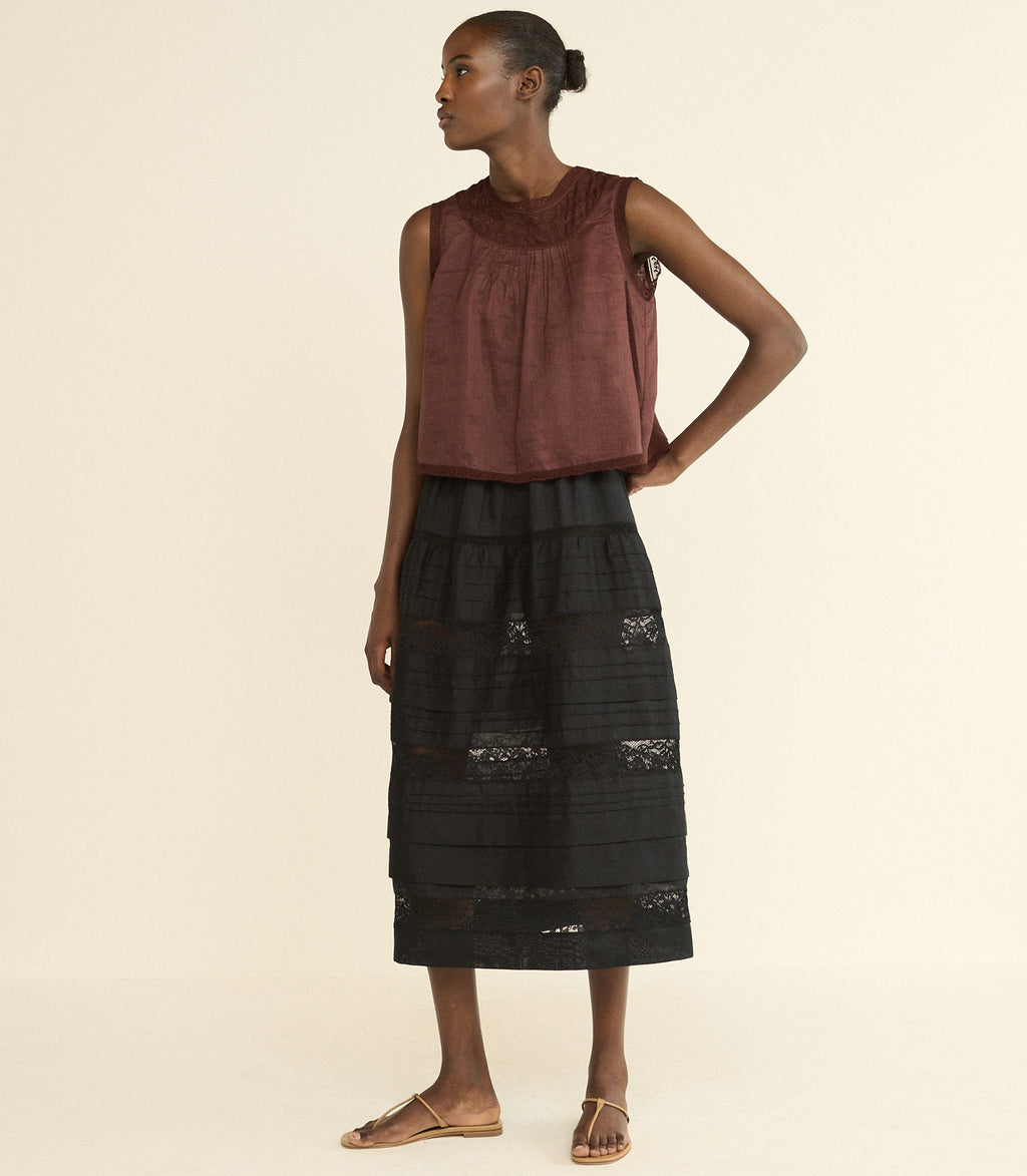 SIDRA SKIRT -- BLACK