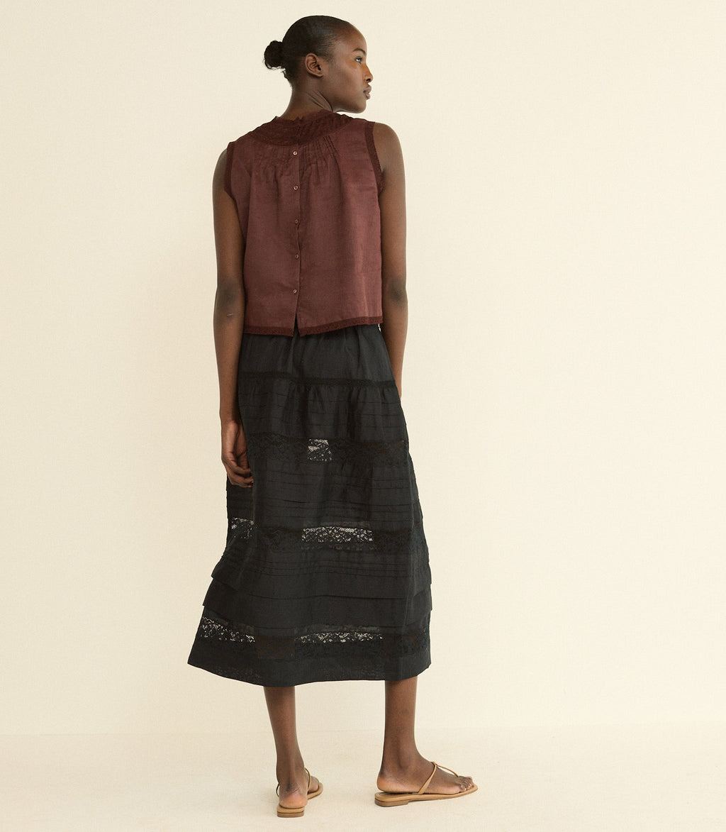 SIDRA SKIRT -- BLACK