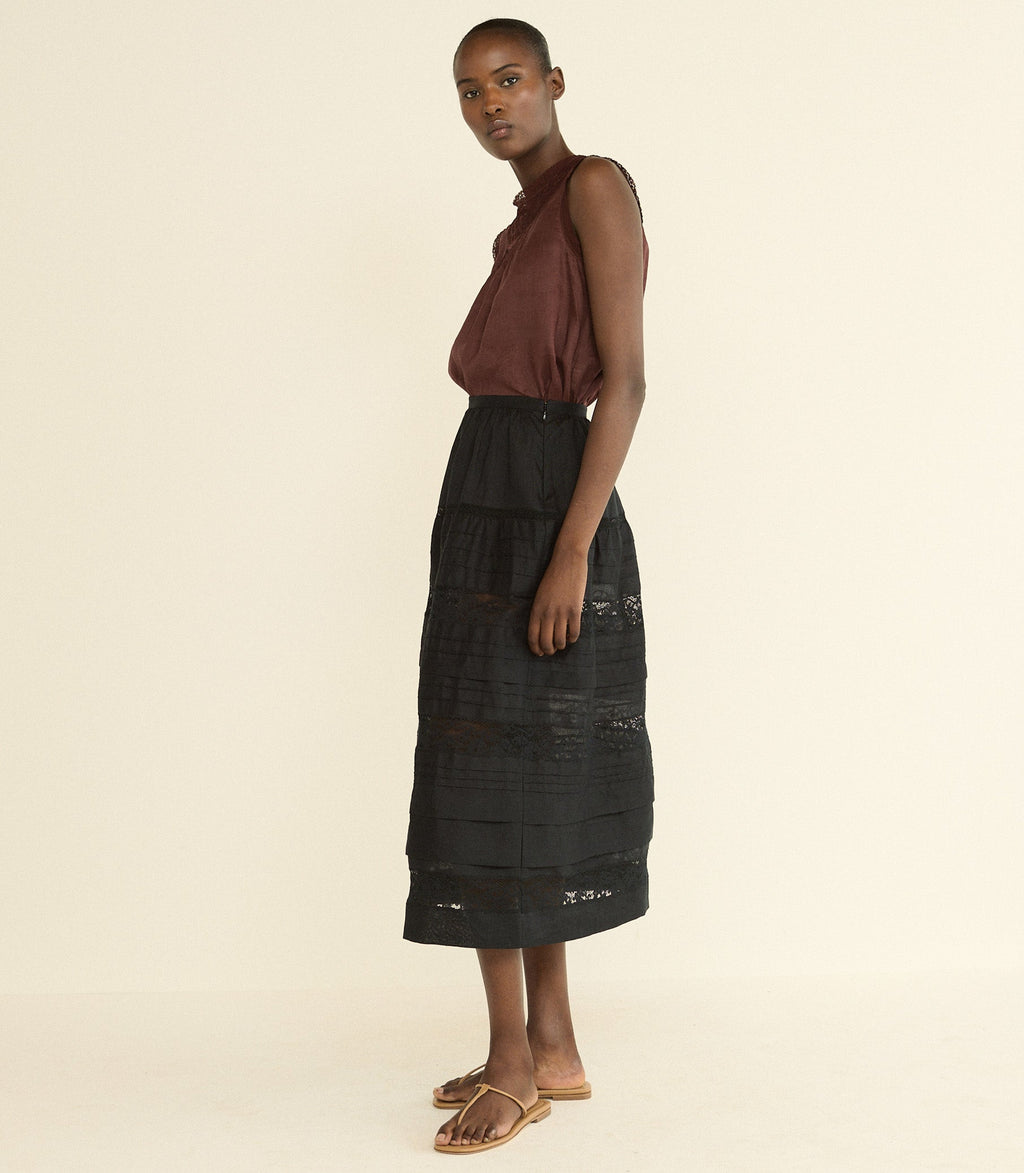 SIDRA SKIRT -- BLACK