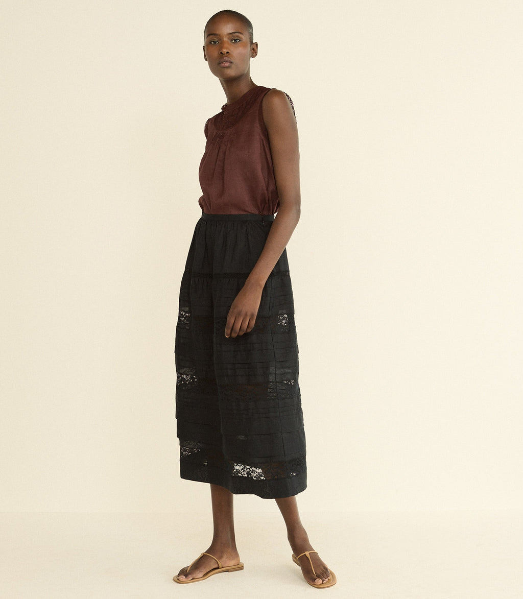SIDRA SKIRT -- BLACK