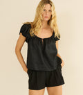 SOLINA TOP -- BLACK