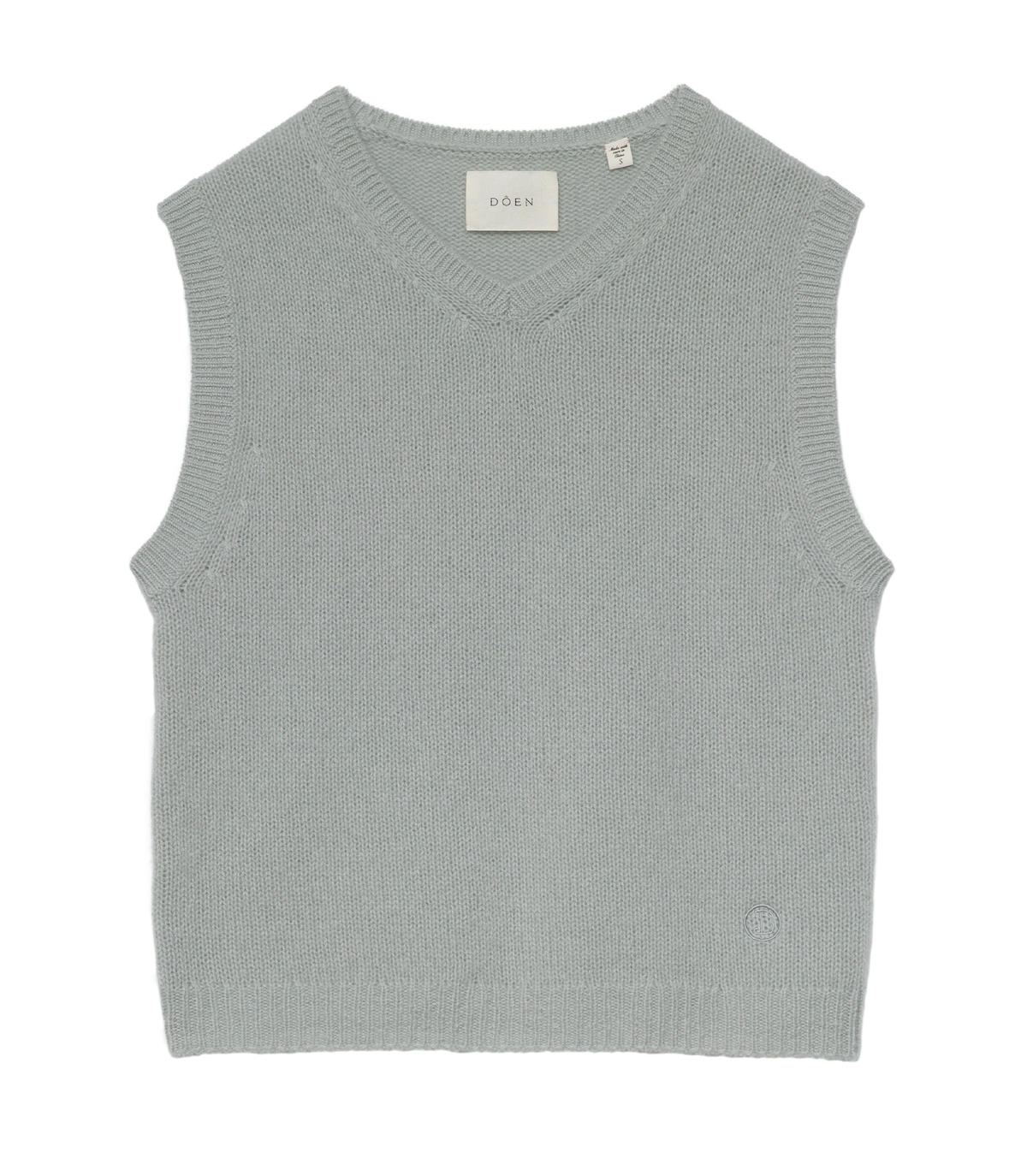 WINSTON CASHMERE VEST -- EUCALYPTUS